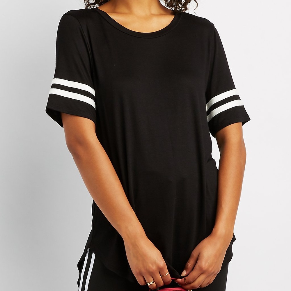 Varsity Stripe Ringer Tee - Picture 1 of 2